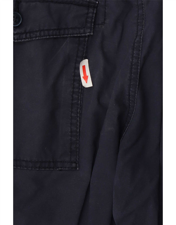 Calvin Klein Mens Chino Shorts W32 Medium Navy Blue Cotton