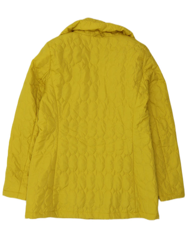 Dkny Damen Wattierte Jacke UK 12 Mittelgelb Polyester Modern