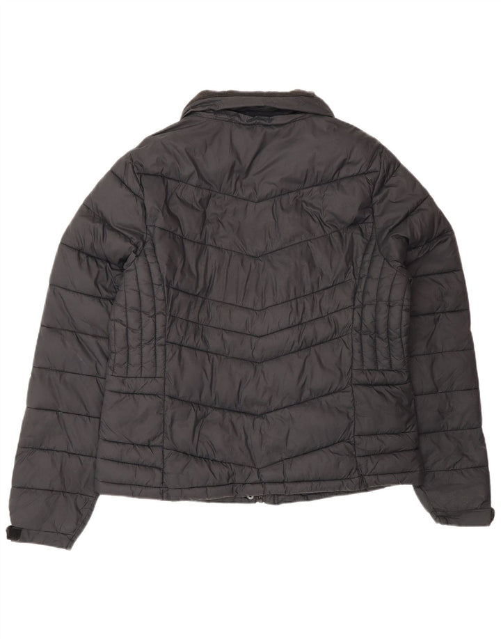 Superdry Womens Padded Jacket UK 16 Large Black Polychlorid