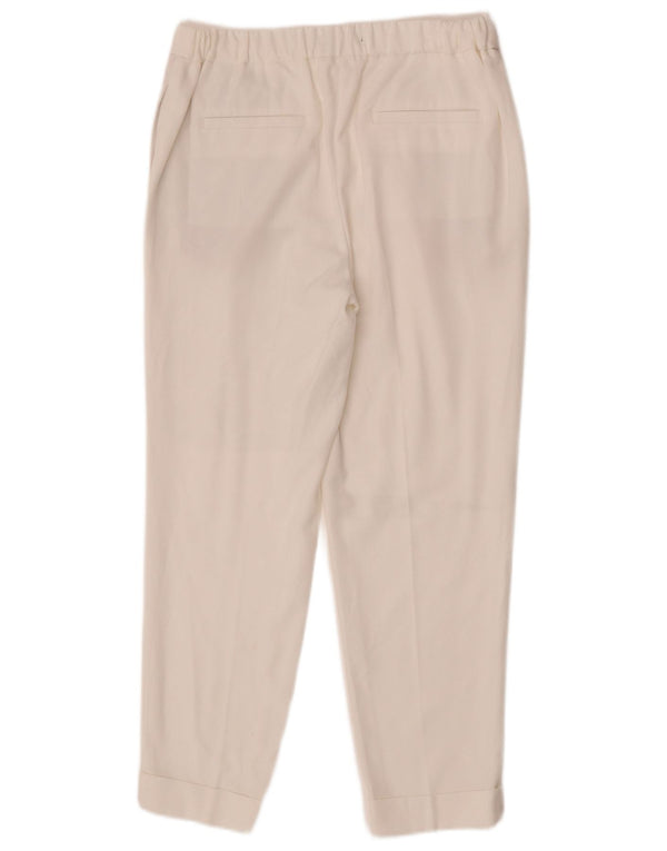 Marks & Spencer Mens Tapered Chino Trousers UK 10 Small W26 L25 White