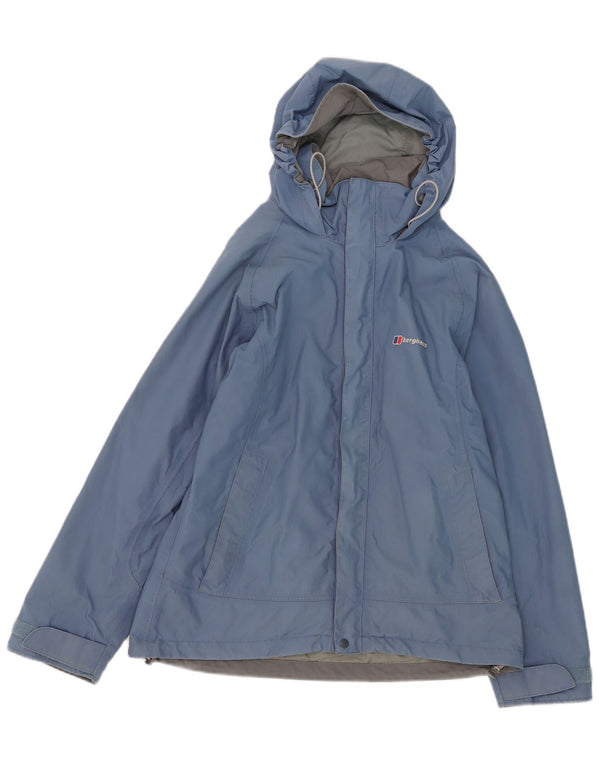 Giacca antipioggia con cappuccio da donna Berghaus UK 12 nylon blu medio