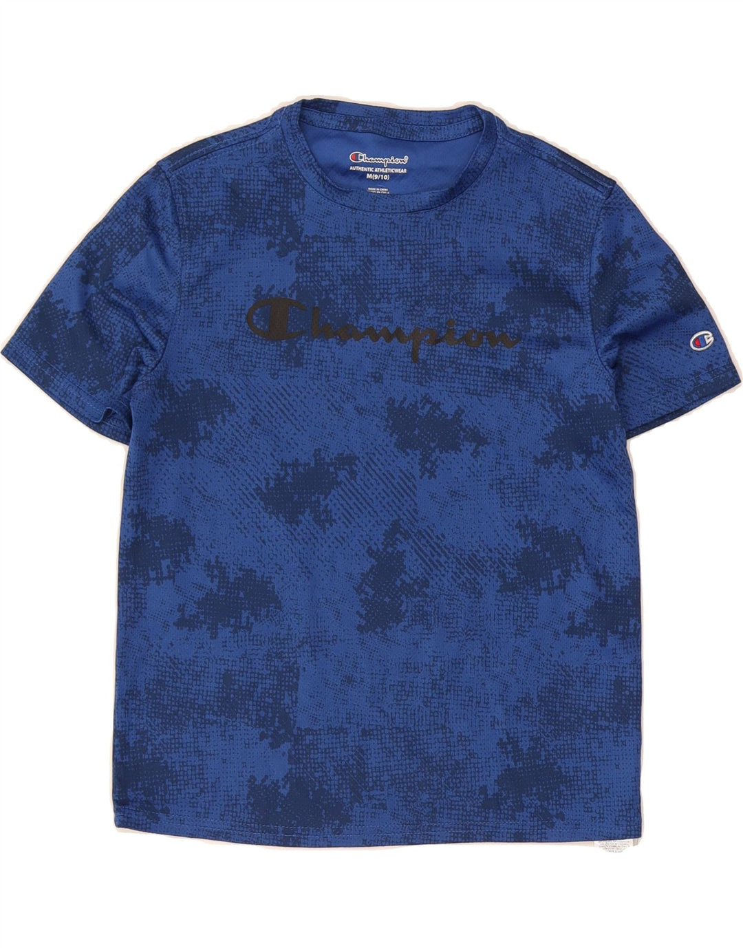 CHAMPION Boys Graphic T-Shirt Top 9-10 Years Medium  Blue Tie Dye Vintage Champion and Second-Hand Champion from Messina Hembry 