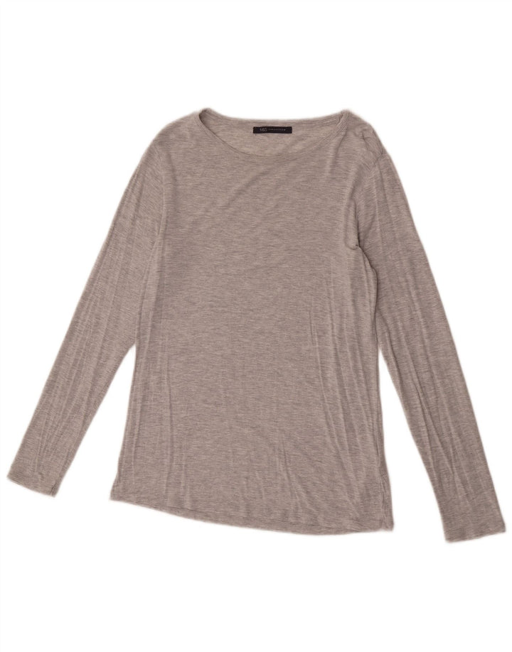 Marks & Spencer Haut à manches longues pour femme Gris moyen Modal UK 44