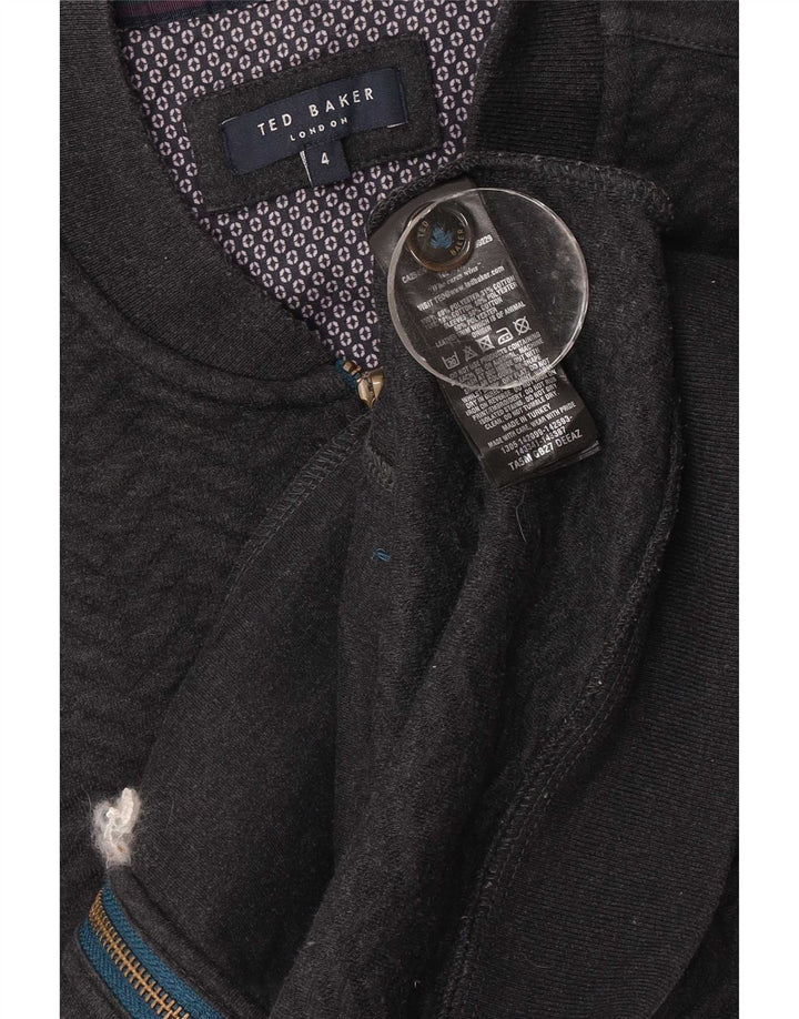 Ανδρική φόρμα Ted Baker Top Jacket Size 4 Μεγάλο γκρι πολυεστέρας ψαροκόκαλο