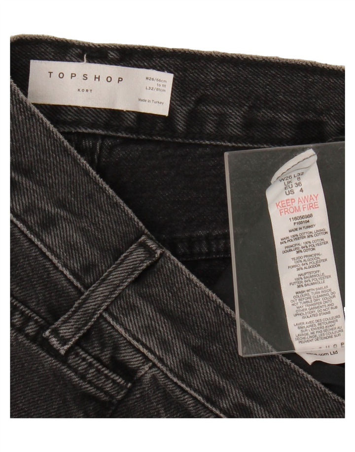 TOPSHOP Womens Straight Jeans W26 L32 Grey Cotton Vintage Topshop and Second-Hand Topshop from Messina Hembry 
