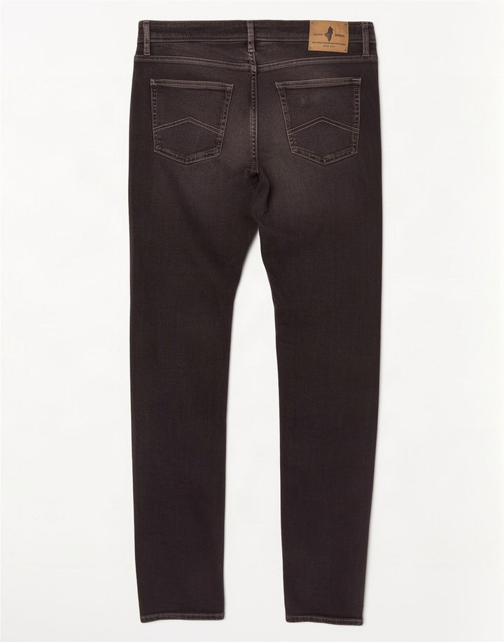 Marlboro Classics Mens Regular Tapered Jeans W36 L34 Black Cotton