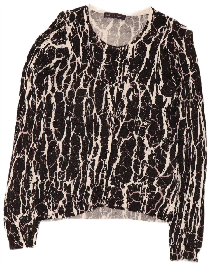 Marks & Spencer Dame Boat Neck Jumper Sweater UK 8 Small Black