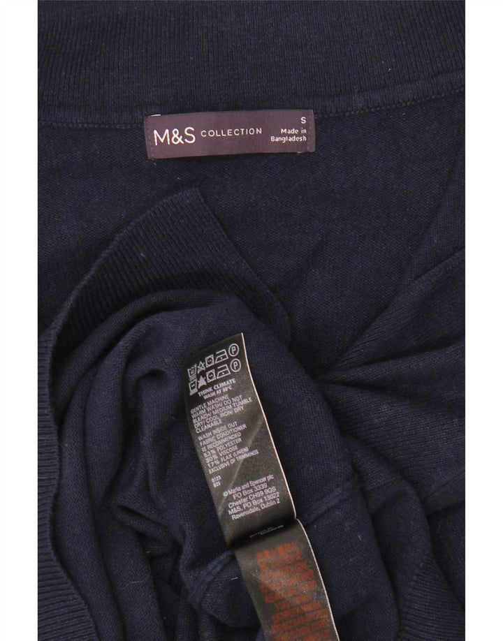 Marks & Spencer Womens Vest Tank Top UK 10 Small Bleumarin Poliester