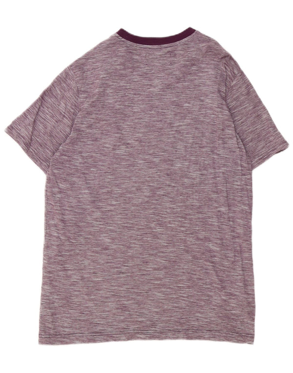 Penguin Mens T-Shirt Top Large Purple Flecked Cotton