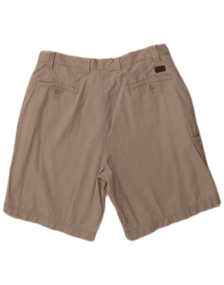 DOCKERS Womens Relaxed Fit Cargo Shorts W34 Large  Beige Cotton