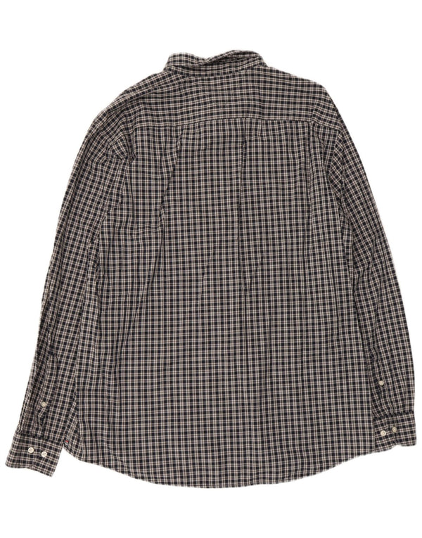 Tommy Hilfiger Mens Regular Fit Shirt 2XL Grey Check Cotton