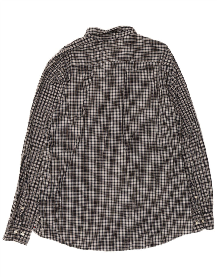 Tommy Hilfiger Mens Regular Fit Shirt 2XL Grey Check Cotton