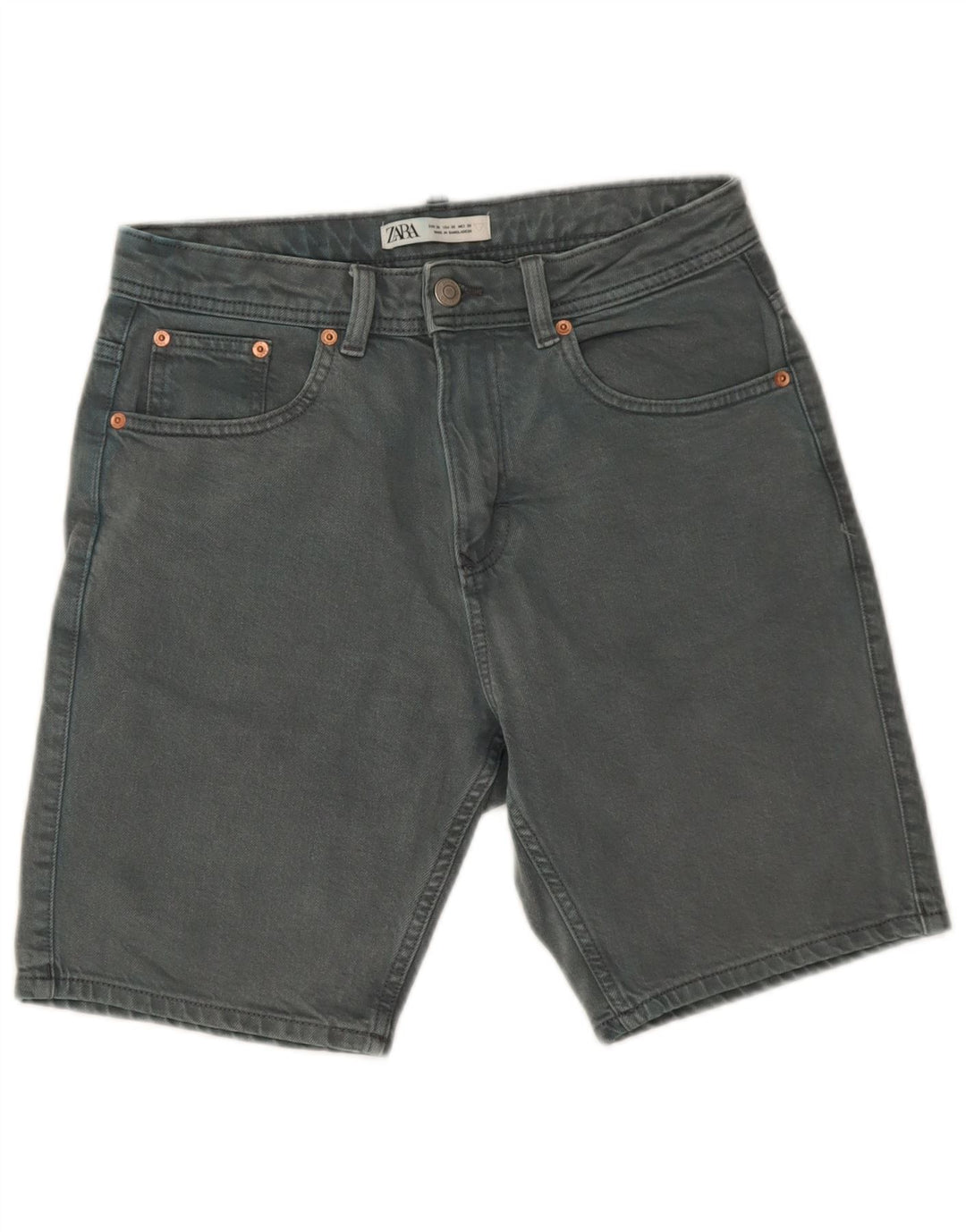 Zara Herre Denim Shorts EU 38 Small W30 Blue Cotton