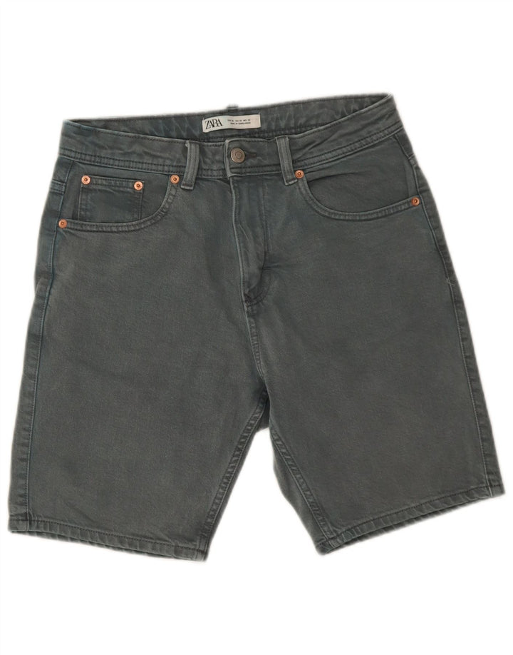 Zara Herre Denim Shorts EU 38 Small W30 Blue Cotton