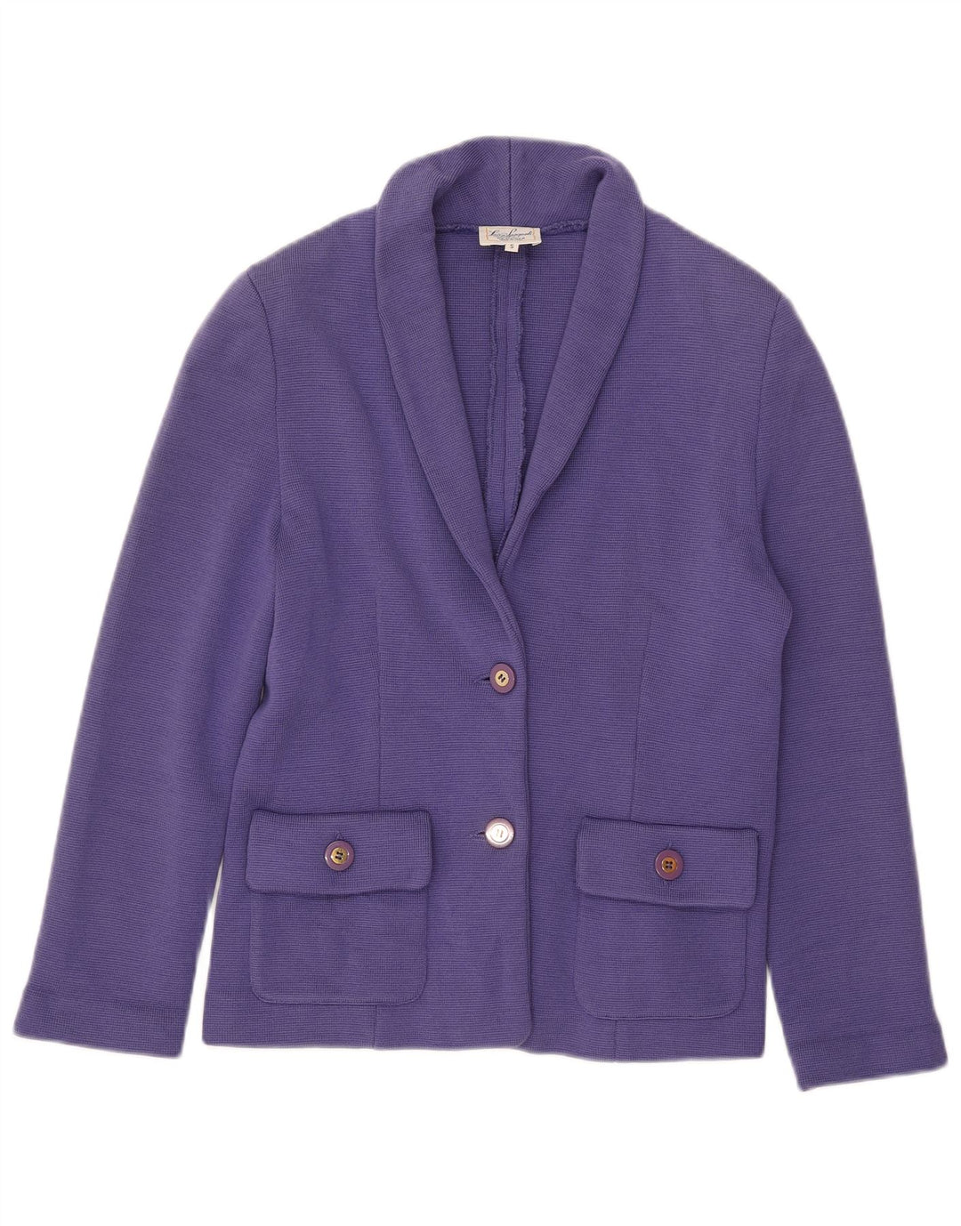 Luisa Spagnoli Veste blazer en tricot à 2 boutons pour femme UK 10 Small Violet