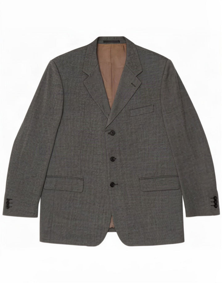 Wellington Veste blazer à 3 boutons pour homme UK 46 3XL Gris Laine