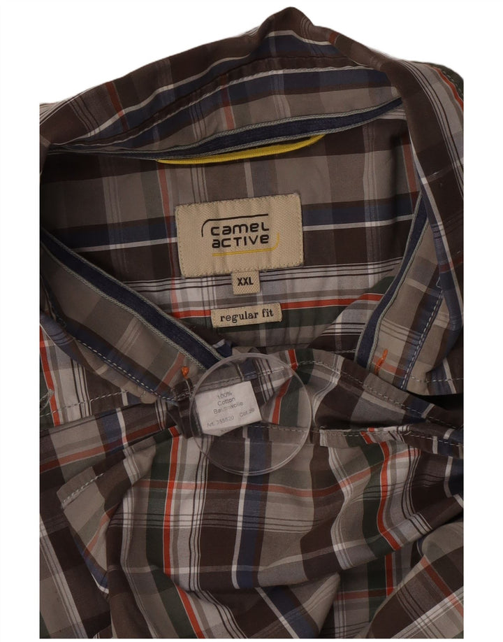 Camel Active Herre Regular Fit skjorte 2XL flerfarvet ternet bomuld