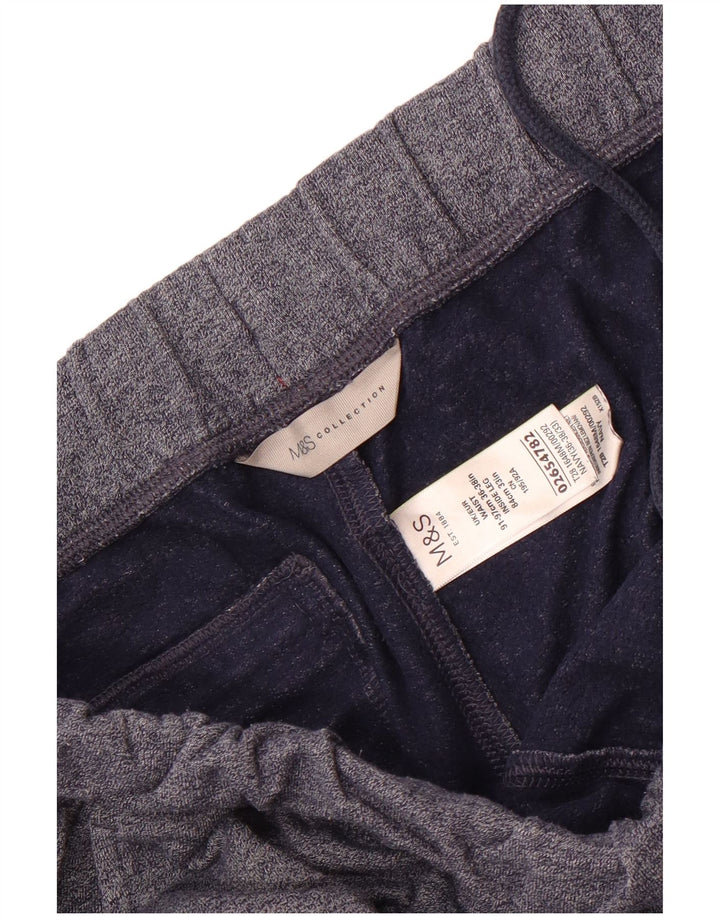 Marks & Spencer Mens Tracksuit Trousers Large Navy Blue Cotton