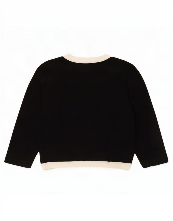 Monsoon Damen-Cardigan mit 3/4-Ärmeln, bauchfrei, Gr. 14, Größe L, Schwarz, Farbblock