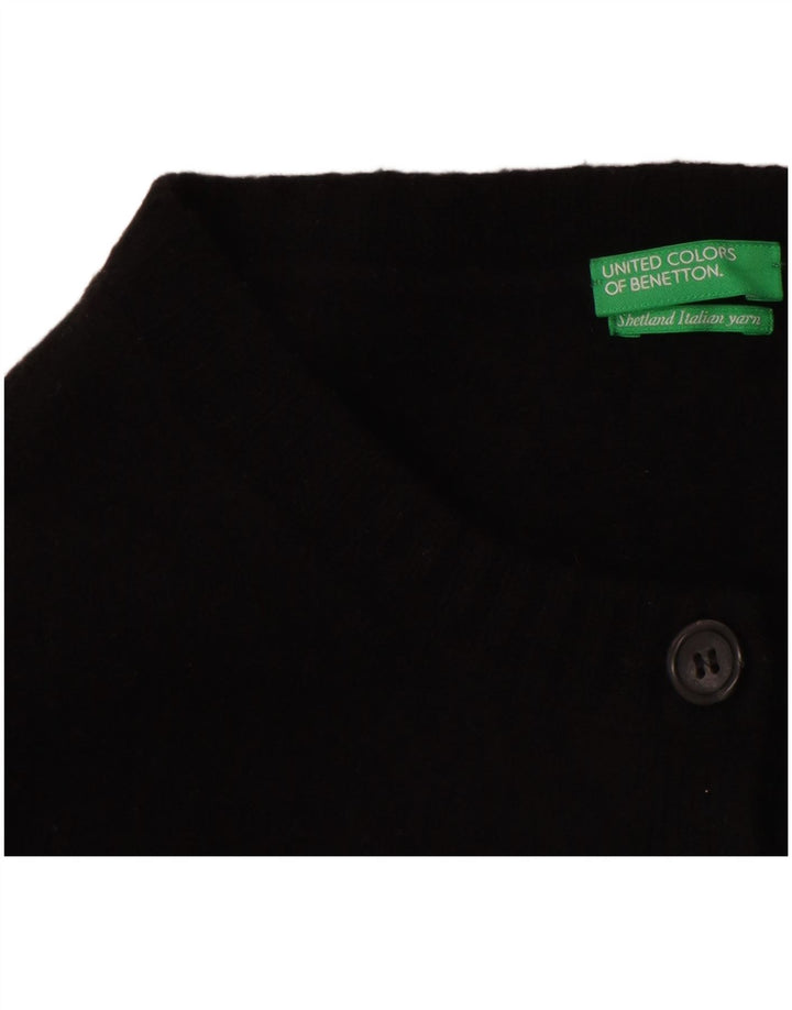 Benetton Womens Cardigan Sweater UK 10 Small Black