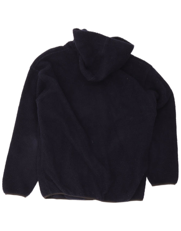 Elvstrom Mens Fleece Graphic Hoodie Jumper Large Navy Blue Acrylic