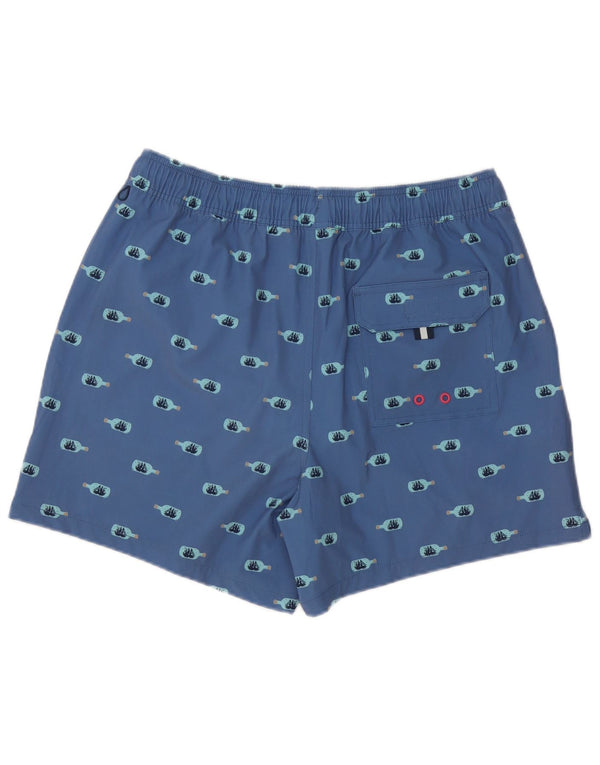 Crew Clothing Mens Graphic Swimming Shorts XL  Blue Polyester