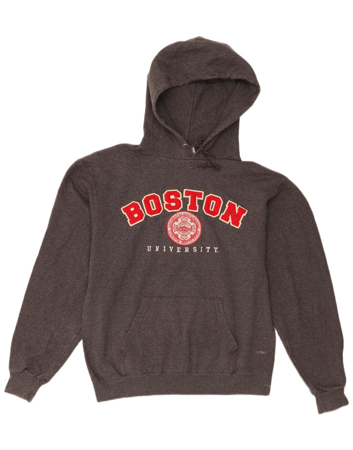 Champion Mens Boston University Graphic Hoodie Jumper Medium Grey Flecked