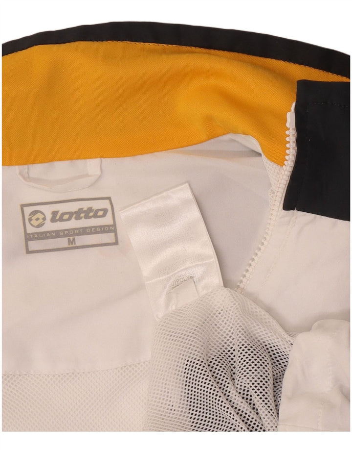 Giacca da tuta da uomo Lotto in poliestere color block bianco medio