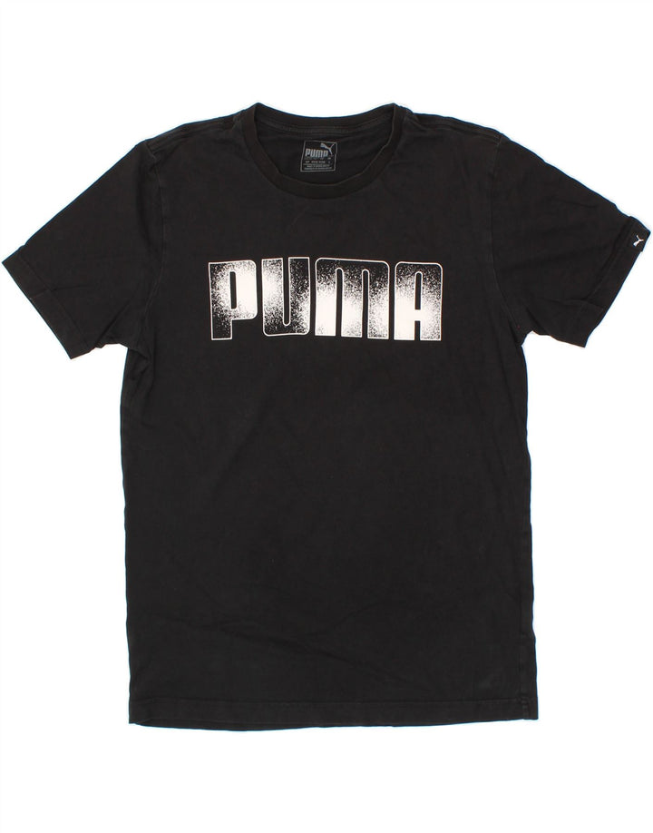 PUMA Mens Graphic T-Shirt Top Small Black Cotton Vintage Puma and Second-Hand Puma from Messina Hembry 