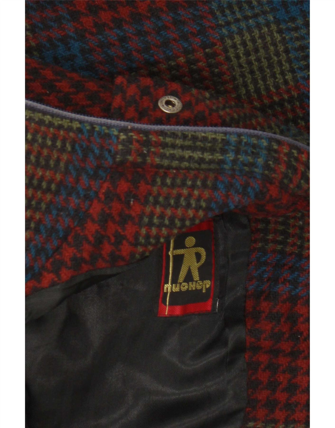Vintage Ανδρικό Bomber Jacket UK 36 Small Red Houndstooth