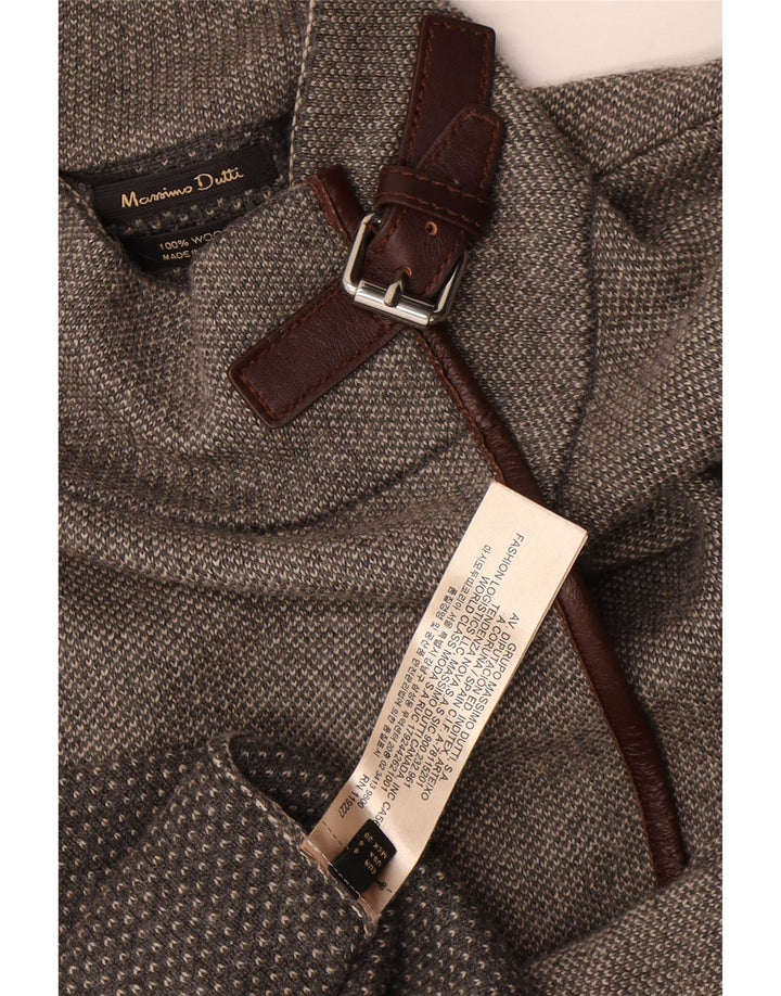 Massimo Dutti Damen-Strickjacke mit 3/4-Ärmeln, übergroß, Gr. 10, Größe S, Grau