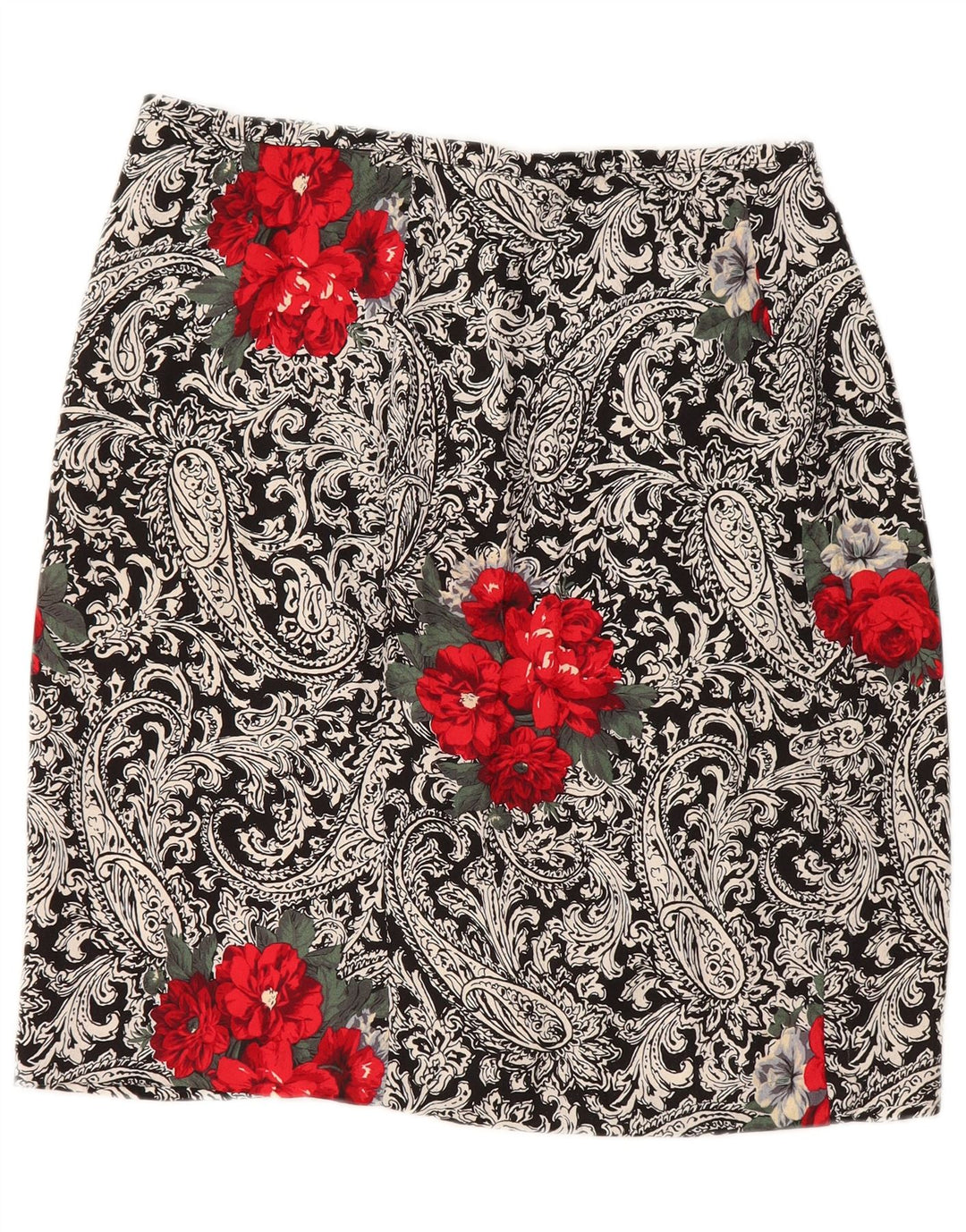 Fusta Wrap pentru femei VINTAGE W30 Medium Black Paisley