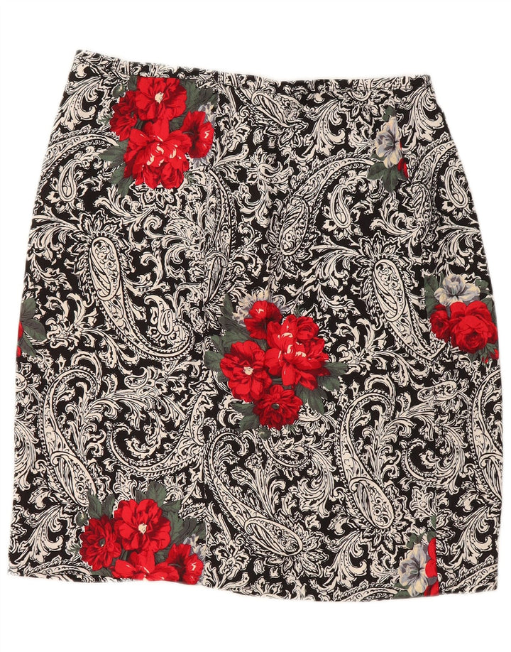 Fusta Wrap pentru femei VINTAGE W30 Medium Black Paisley