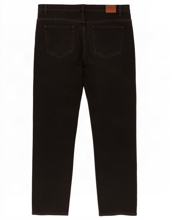 Marks & Spencer Herren Blue Harbor Straight Jeans W36 L33 Schwarze Baumwolle