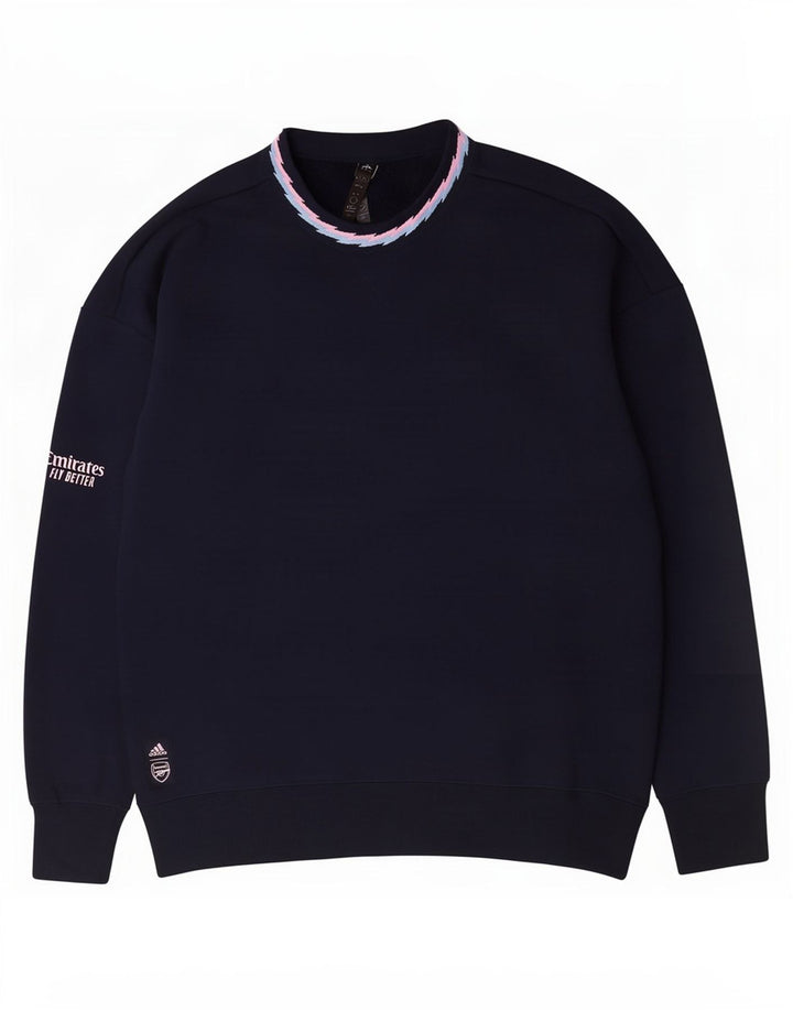 Adidas Sweat-shirt coupe ample pour homme en coton bleu marine moyen
