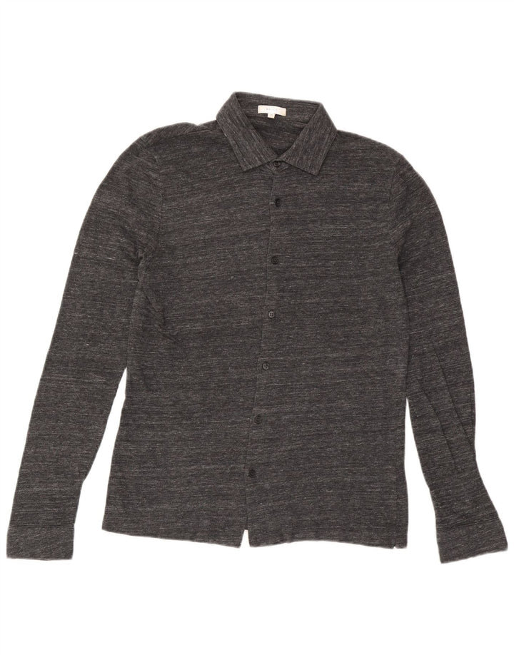 Reiss Mens Shirt Medium Grey Flecked Cotton