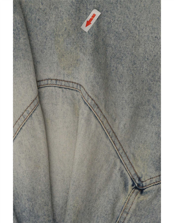 Vintage Womens Crop Denim Jacket UK 14 Medium Blue