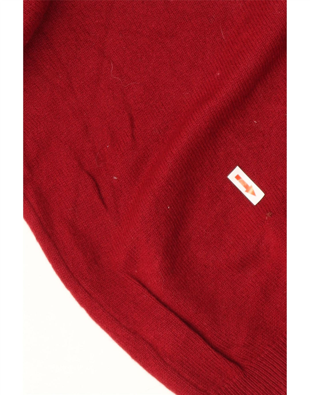 Marks & Spencer Pull col V pour homme en laine bordeaux moyen