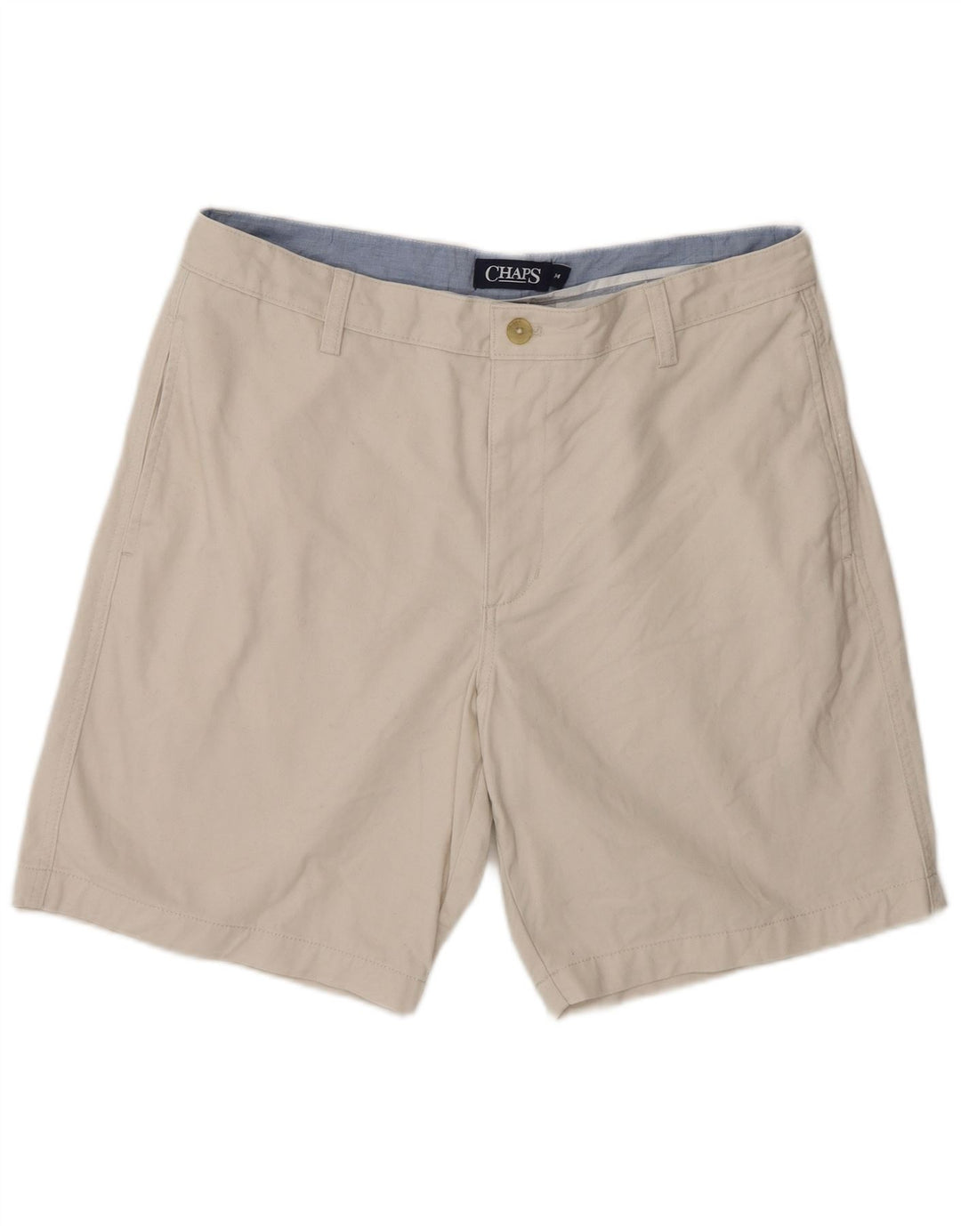 Chaps Mens Chino Shorts W34 Large Beige Cotton