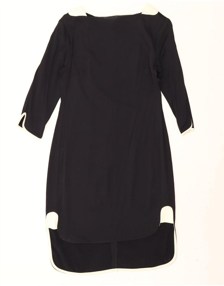 French Connection Damen Etuikleid UK 12 Mittelschwarz Farbblock