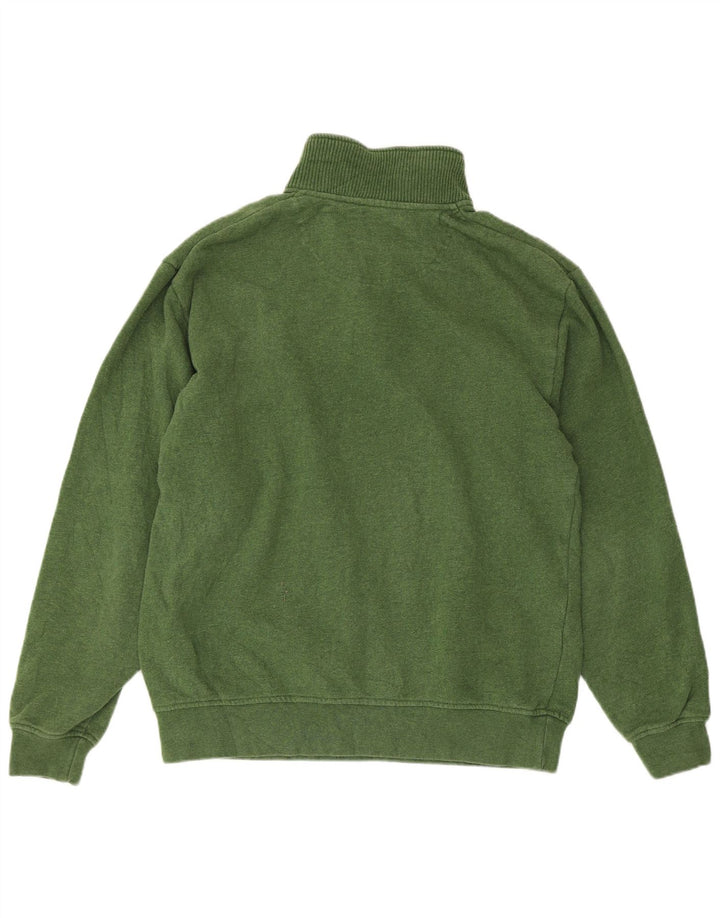 Orvis Herre 1/4 Zip Regular Fit Sweatshirt Jumper Medium Grøn Bomuld