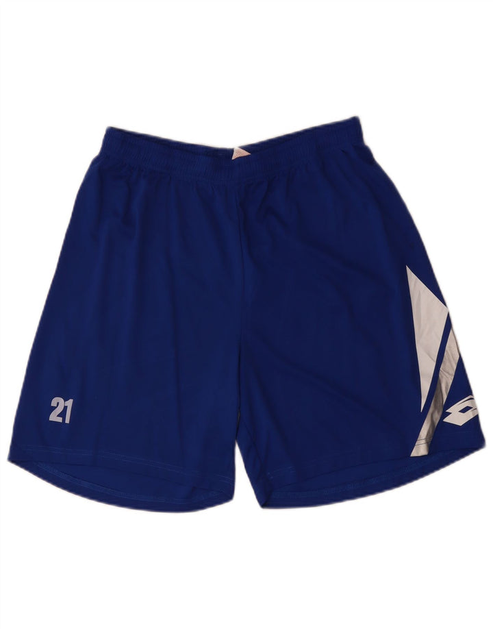 LOTTO Mens Graphic Sport Shorts Medium  Blue Polyester
