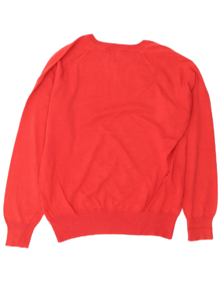 SERGIO TACCHINI Mens V-Neck Jumper Sweater Medium Red Cotton