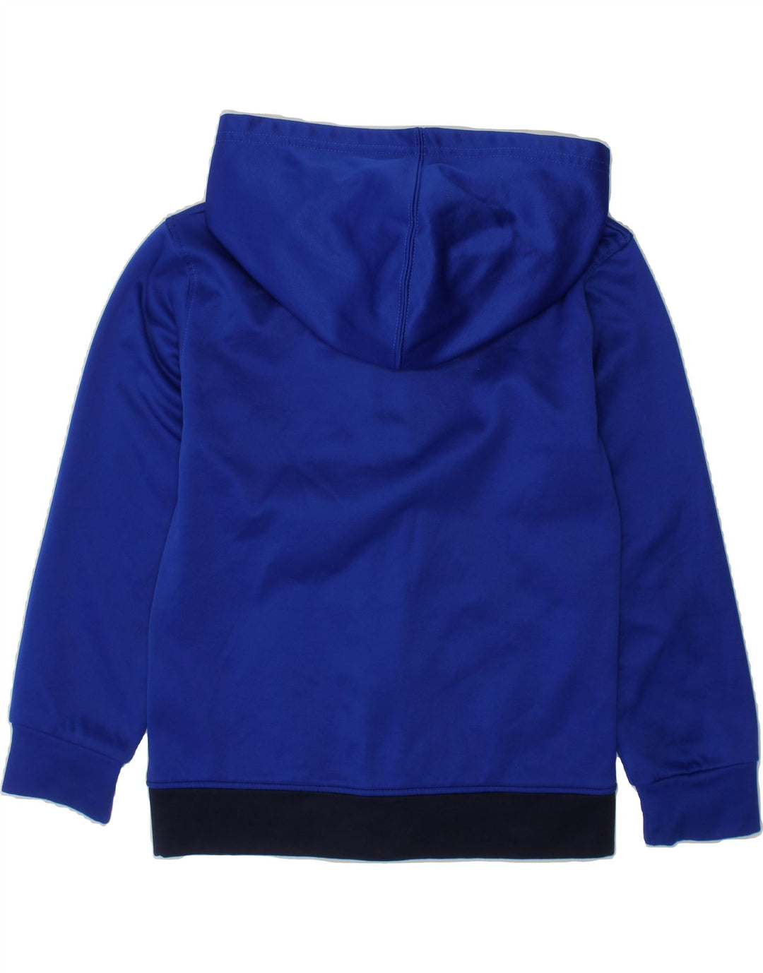 UNDER ARMOUR Boys Zip Hoodie Sweater 5-6 Years Blue Colourblock Polyester Vintage Under Armour and Second-Hand Under Armour from Messina Hembry 