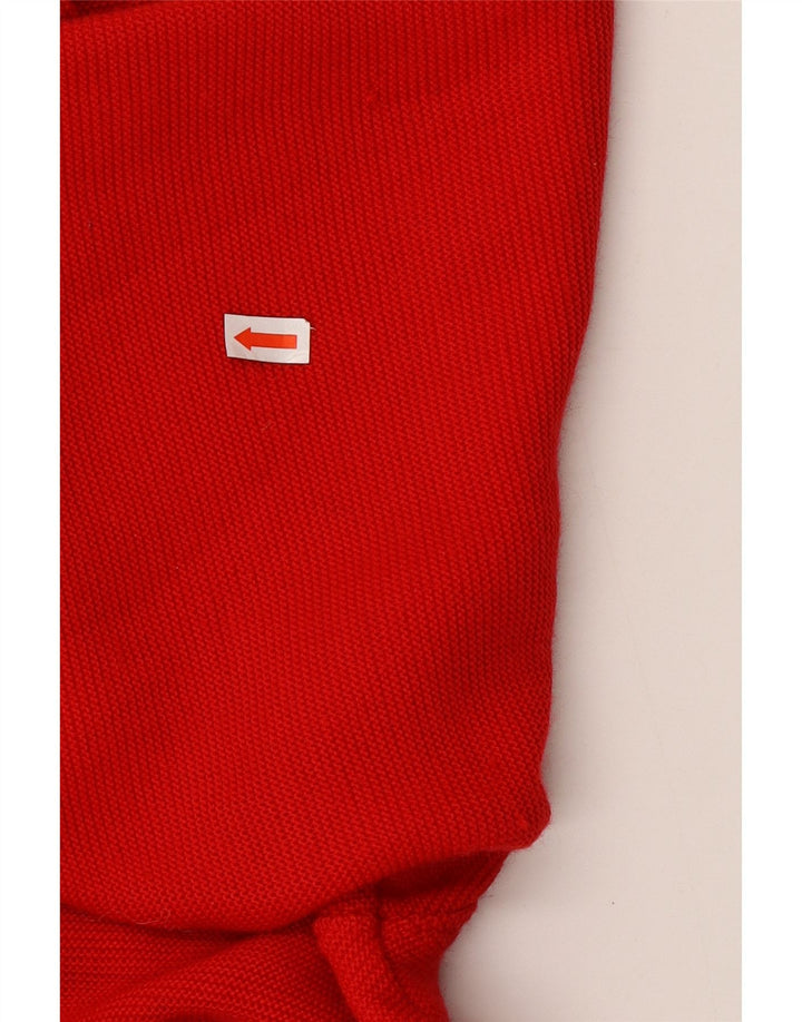 Vintage Womens Cardigan Sweater EU 44 XL Red Wool