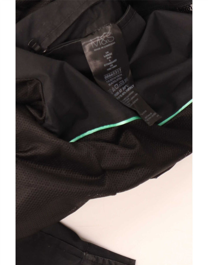 Marks & Spencer Herren Bomberjacke UK 40 Große schwarze Baumwolle