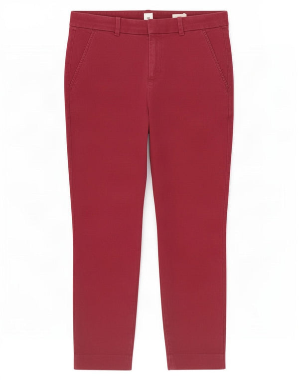 Gap Womens Skinny Ankle Cropped Trousers US 12 Large W30 L25 Burgundy