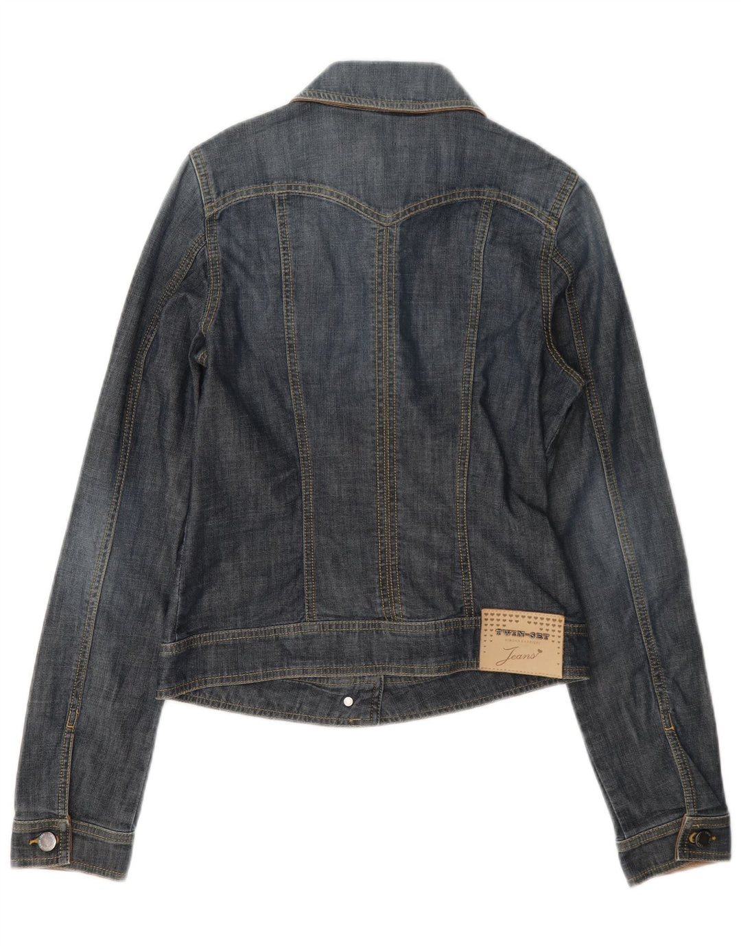 Simona Barbieri Damen Twin-Set Jeansjacke UK 10 Small Blau Baumwolle