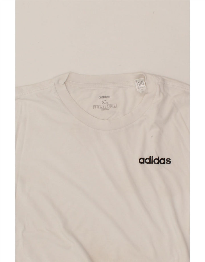 ADIDAS Mens T-Shirt Top XS White Cotton Vintage Adidas and Second-Hand Adidas from Messina Hembry 
