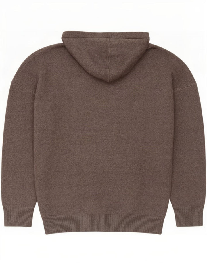 Zara Mens Hooded Jumper Sweater Medium Grey Viscose